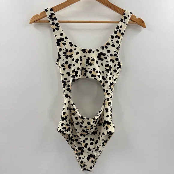 AMUSE Society X Free People Sophia One-Piece Cut Out Cheeky Swimsuit Size Small - Picture 2 of 10